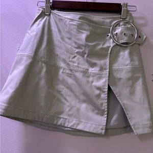 Pleather skirt green